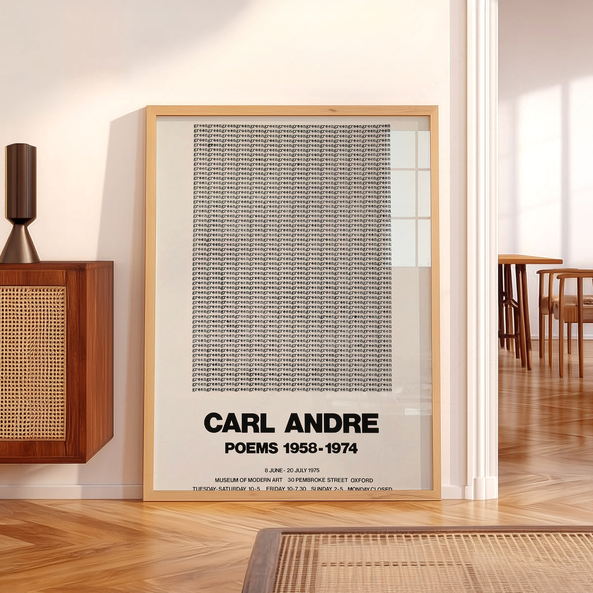 Carl Andre Poems Exhibition Poster Art Print — artwork preview 5
