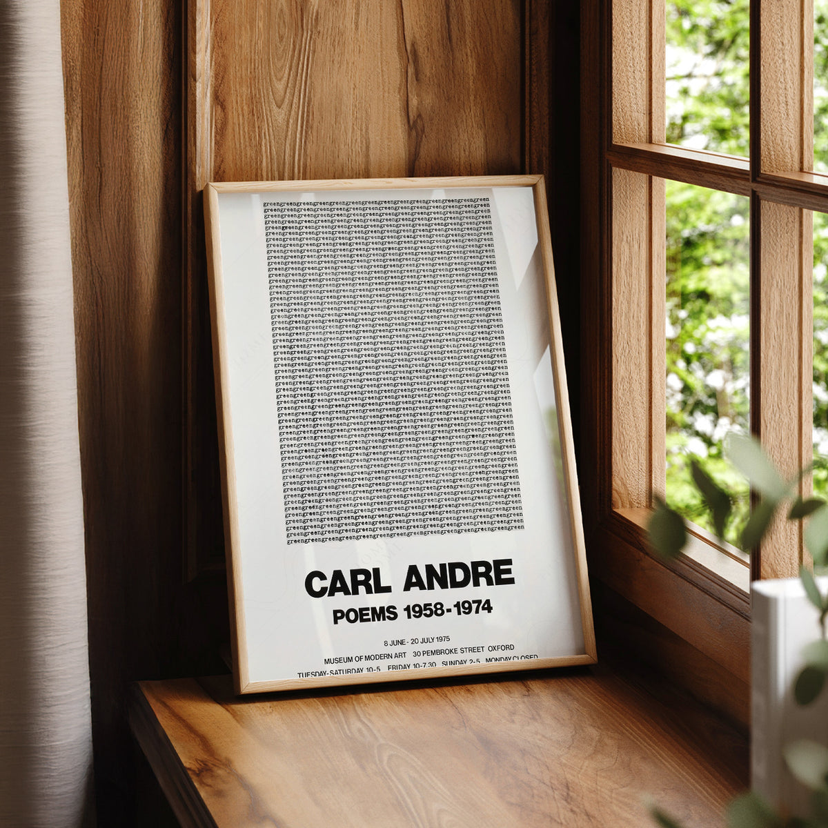 Carl Andre Poems Exhibition Poster Art Print — artwork preview 7