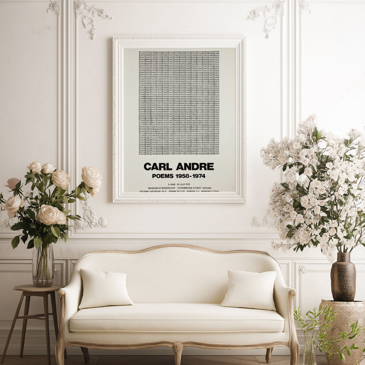 Carl Andre Poems Exhibition Poster Art Print — artwork preview 17