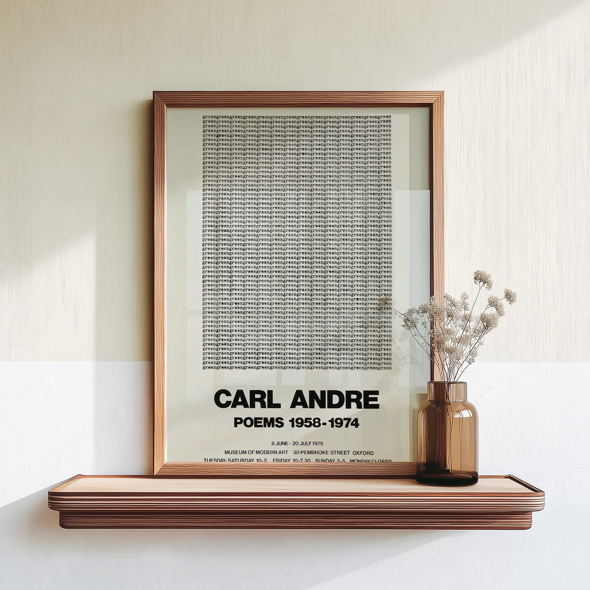 Carl Andre Poems Exhibition Poster Art Print — artwork preview 18