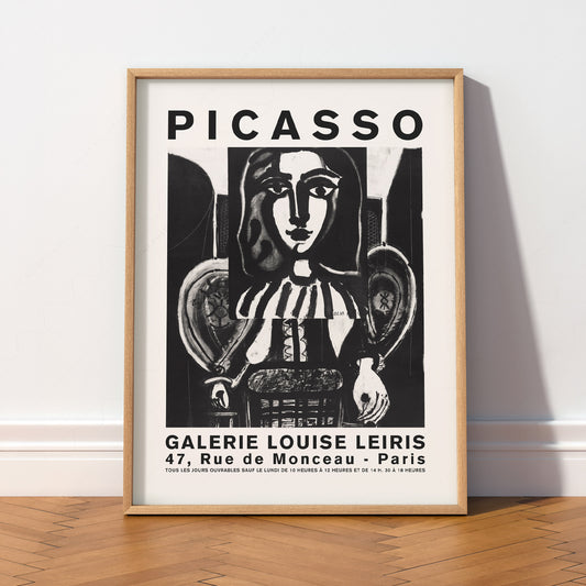 Pablo Picasso Galerie Louise Leiris Exhibition Poster – Modern Wall Art — artwork preview 2
