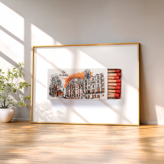 The Berkeley Hotel Matchbox Print – Vintage London Travel Poster Art — artwork preview 2