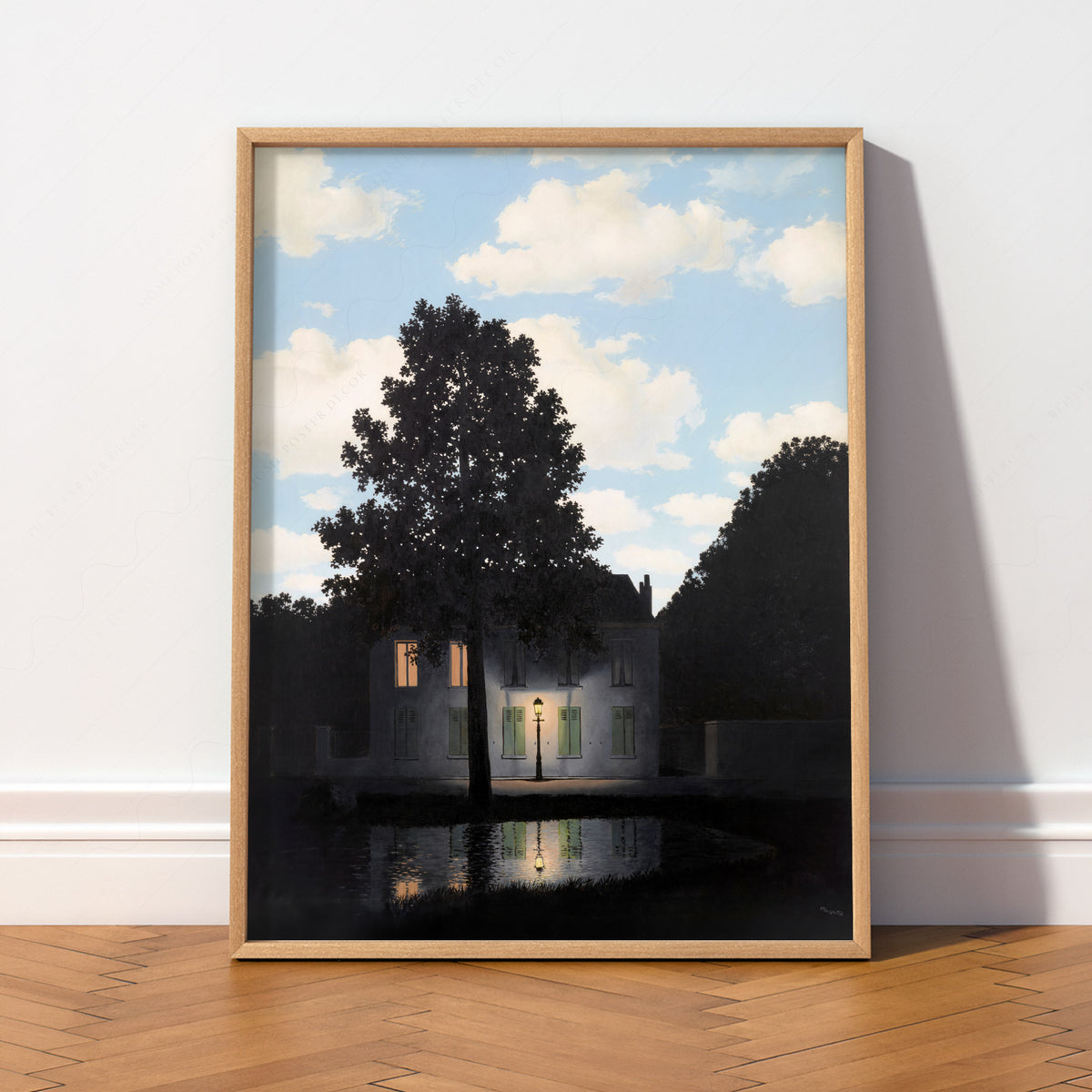 René Magritte Empire of Light Art Print – Surrealist Wall Art Poster — artwork preview 2