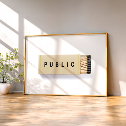Public Matchbox Art Print – Minimalist Wall Decor Poster — artwork preview 2
