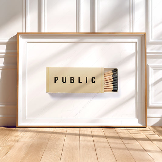 Public Matchbox Art Print – Minimalist Wall Decor Poster — artwork preview 5