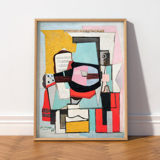 Pablo Picasso Guitar on a Table Art Print – Cubist Wall Art Poster — artwork preview 2