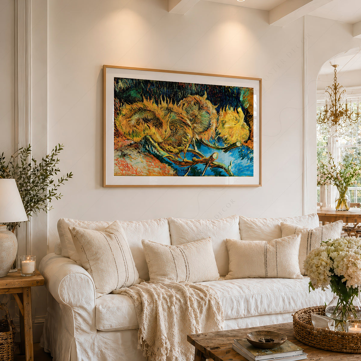 Vincent van Gogh Four Cut Sunflowers Art Print — artwork preview 6