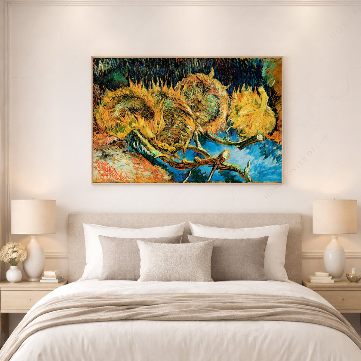 Vincent van Gogh Four Cut Sunflowers Art Print — artwork preview 17