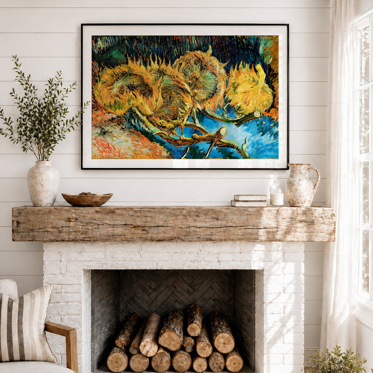 Vincent van Gogh Four Cut Sunflowers Art Print — artwork preview 18