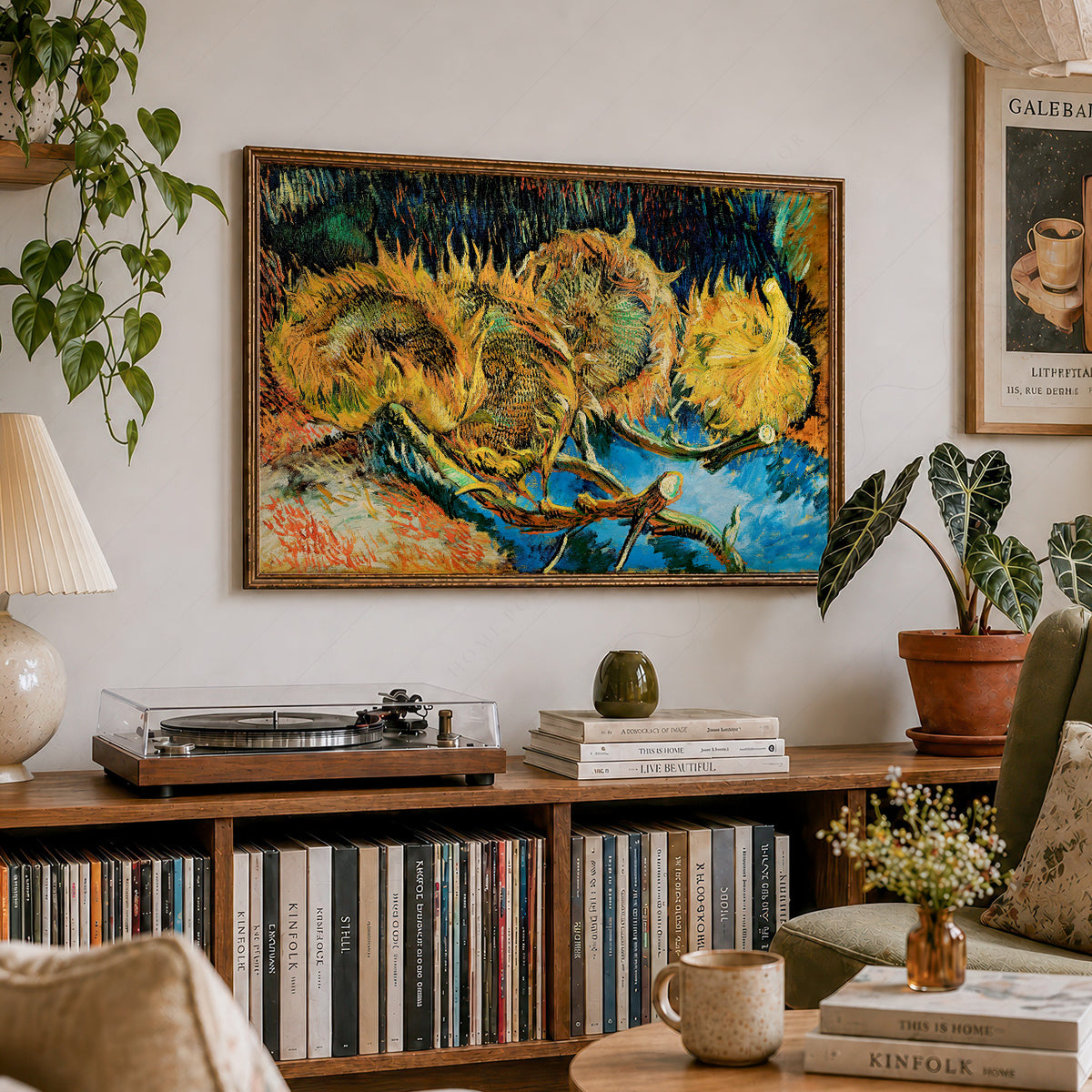 Vincent van Gogh Four Cut Sunflowers Art Print — artwork preview 19