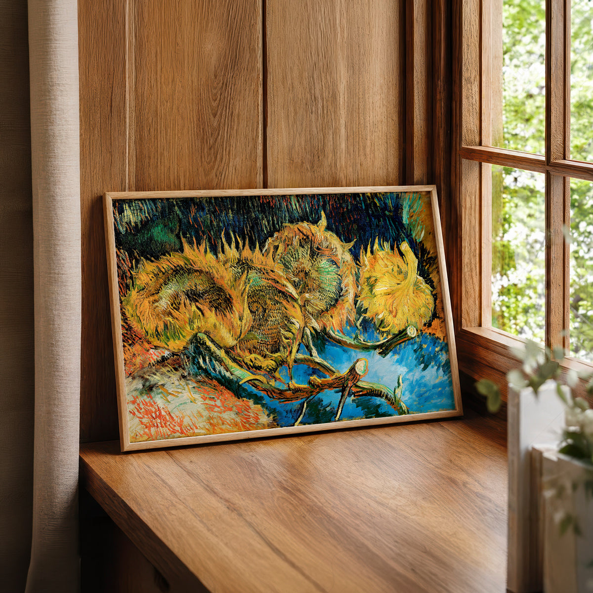 Vincent van Gogh Four Cut Sunflowers Art Print — artwork preview 22