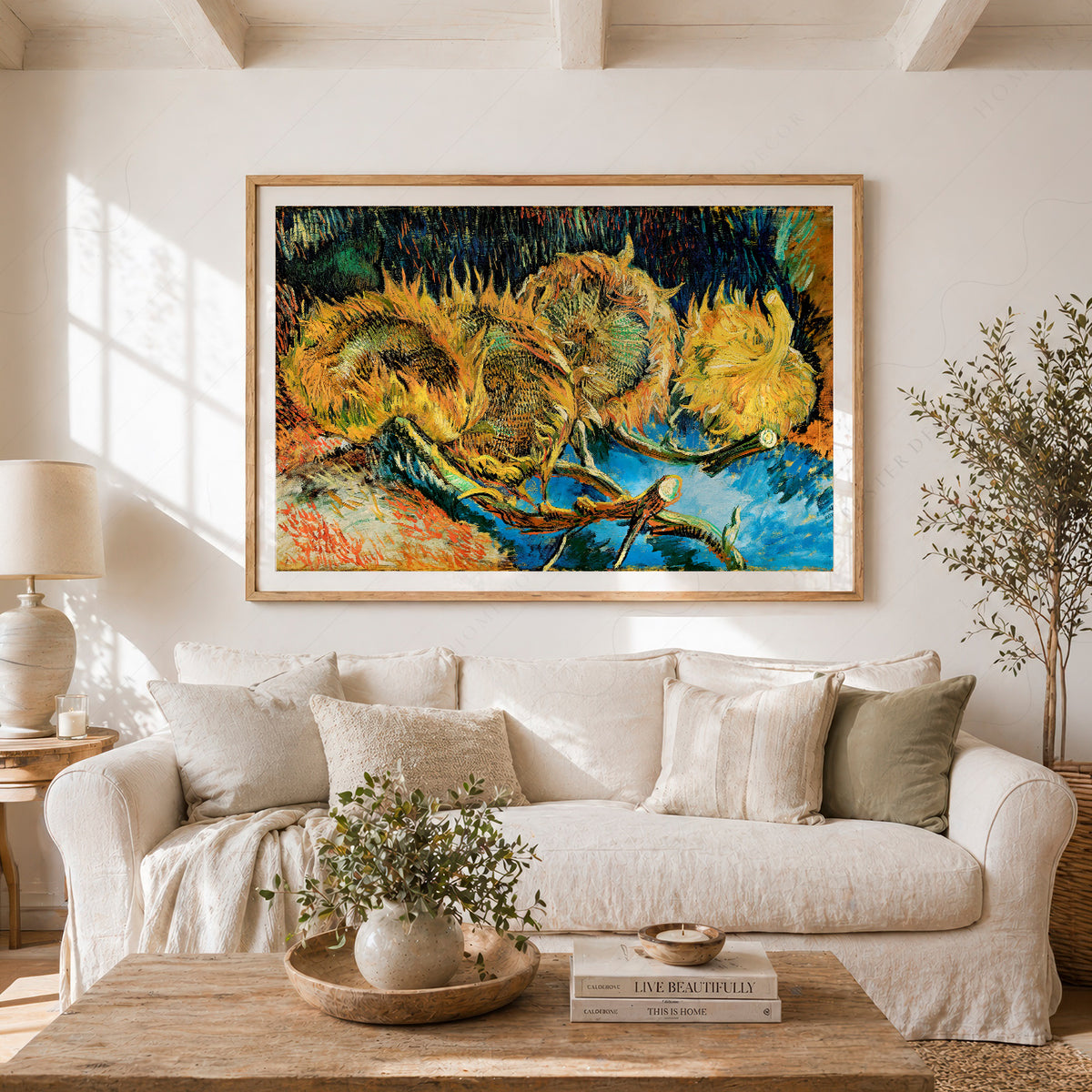 Vincent van Gogh Four Cut Sunflowers Art Print — artwork preview 23