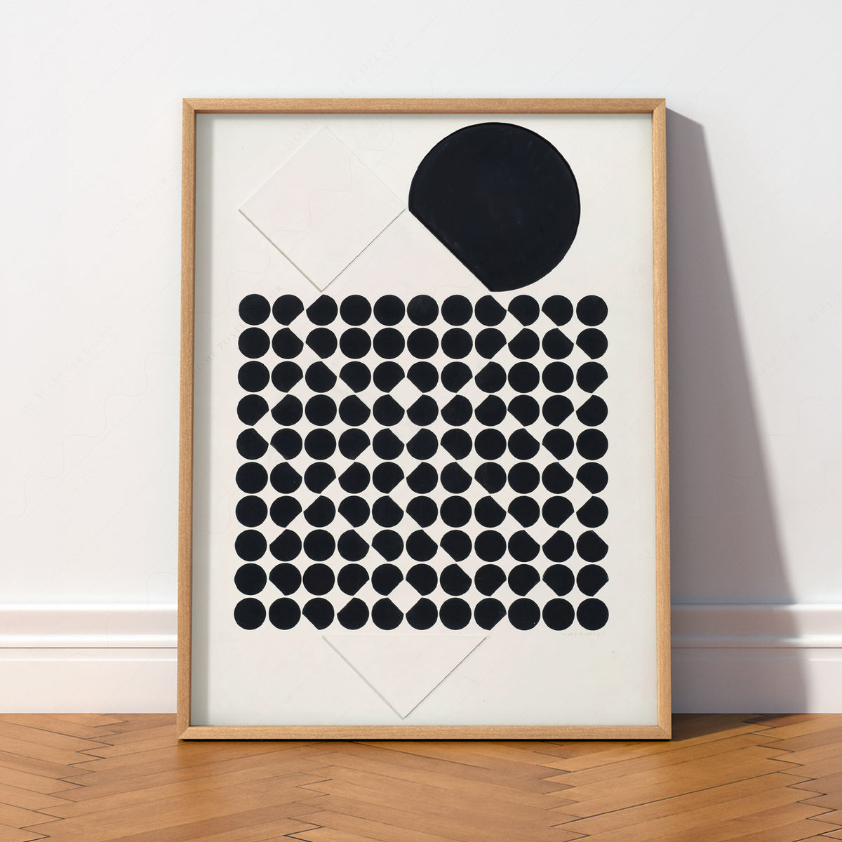 Victor Vasarely Black Dot Composition Art Print — artwork preview 2