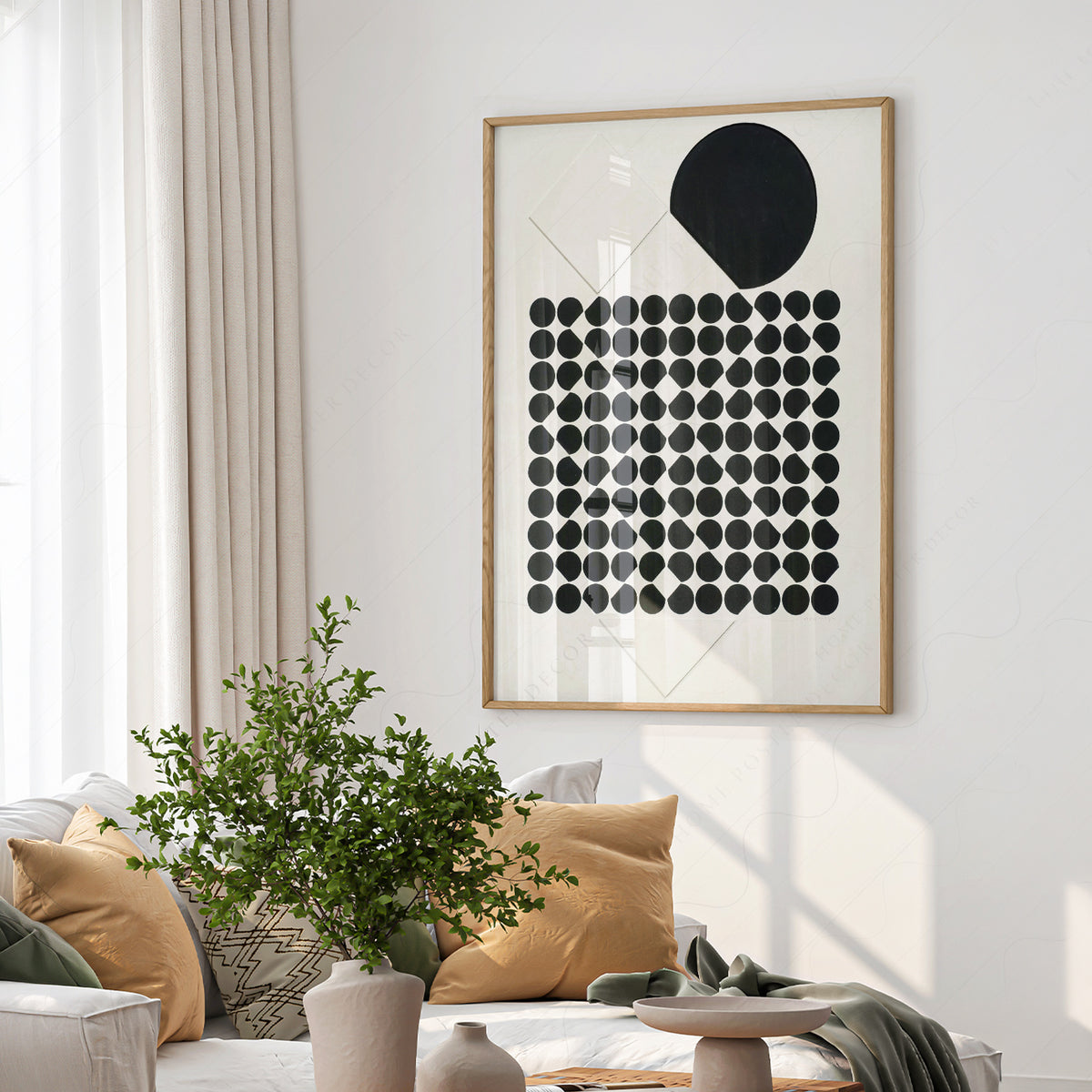Victor Vasarely Black Dot Composition Art Print — artwork preview 6