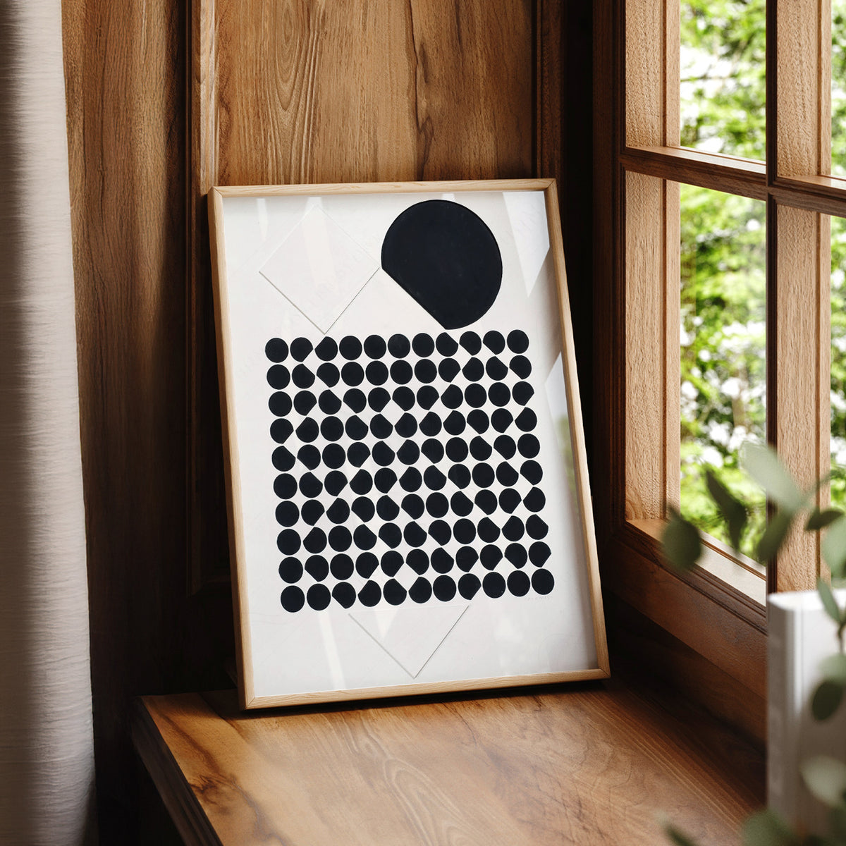 Victor Vasarely Black Dot Composition Art Print — artwork preview 7