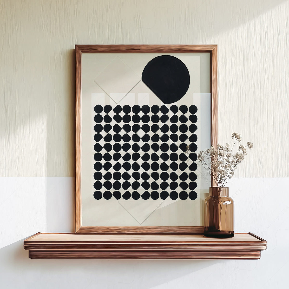 Victor Vasarely Black Dot Composition Art Print — artwork preview 18