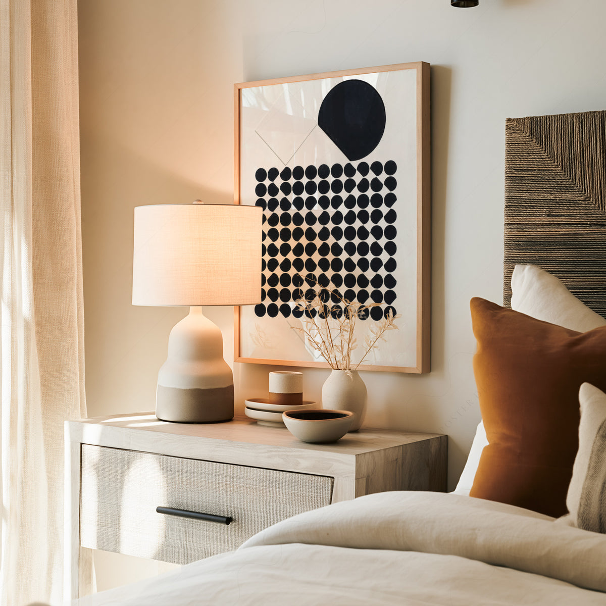 Victor Vasarely Black Dot Composition Art Print — artwork preview 19