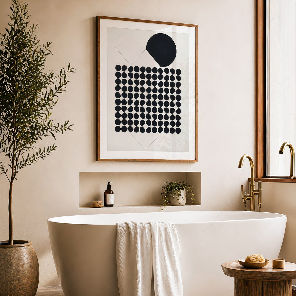 Victor Vasarely Black Dot Composition Art Print — artwork preview 22