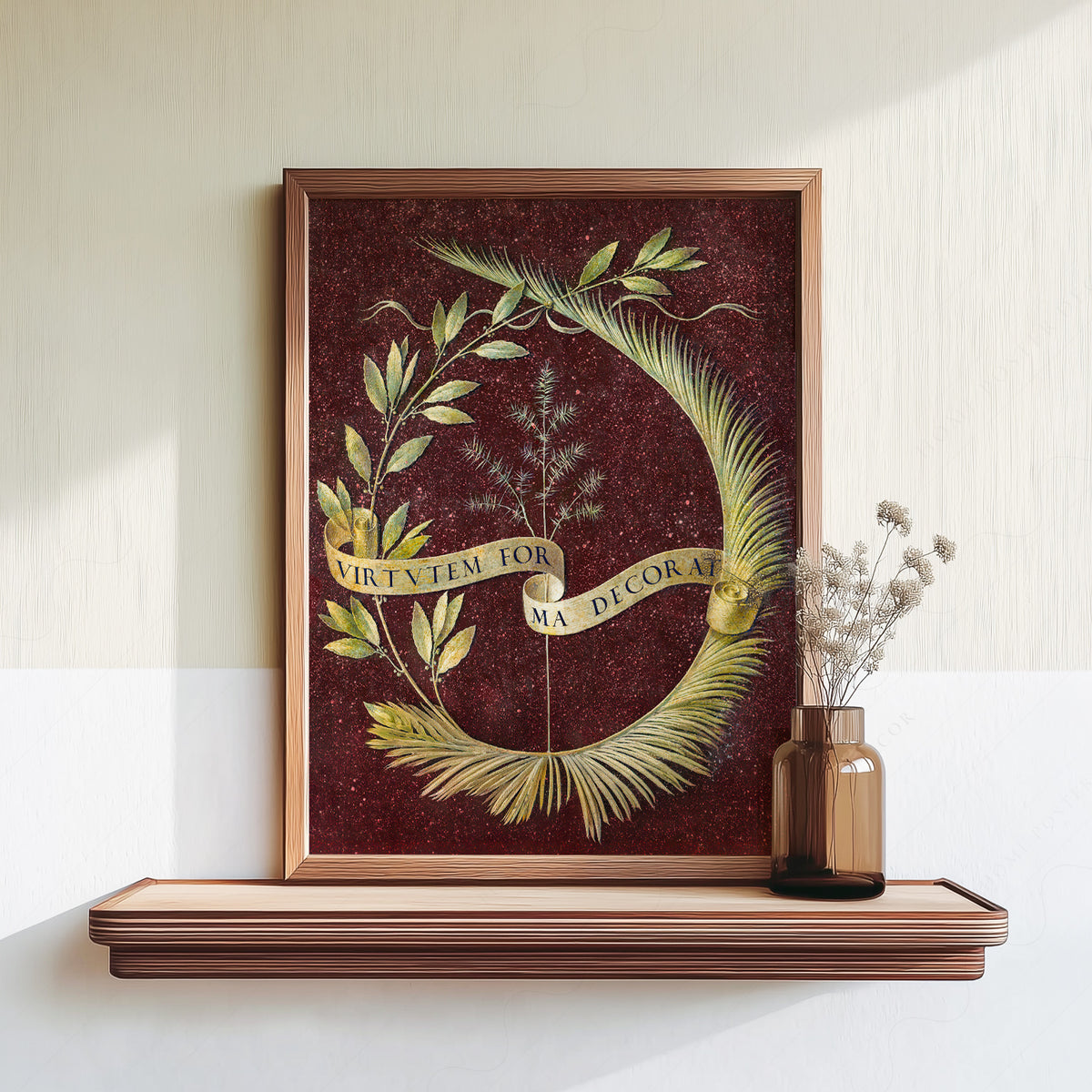 Leonardo da Vinci Decorative Botanical Wreath Art Print — artwork preview 18