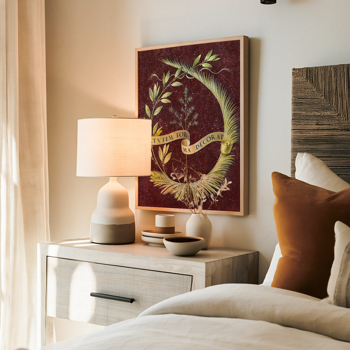 Leonardo da Vinci Decorative Botanical Wreath Art Print — artwork preview 19