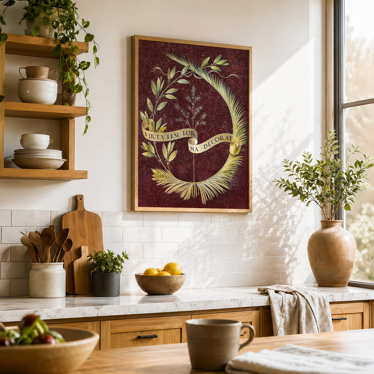 Leonardo da Vinci Decorative Botanical Wreath Art Print — artwork preview 23
