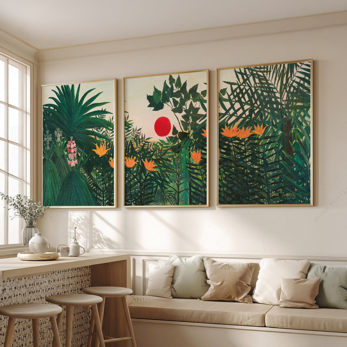 Henri Rousseau Jungle Set of 3 Prints – Tropical Forest Wall Art Decor — artwork preview 2