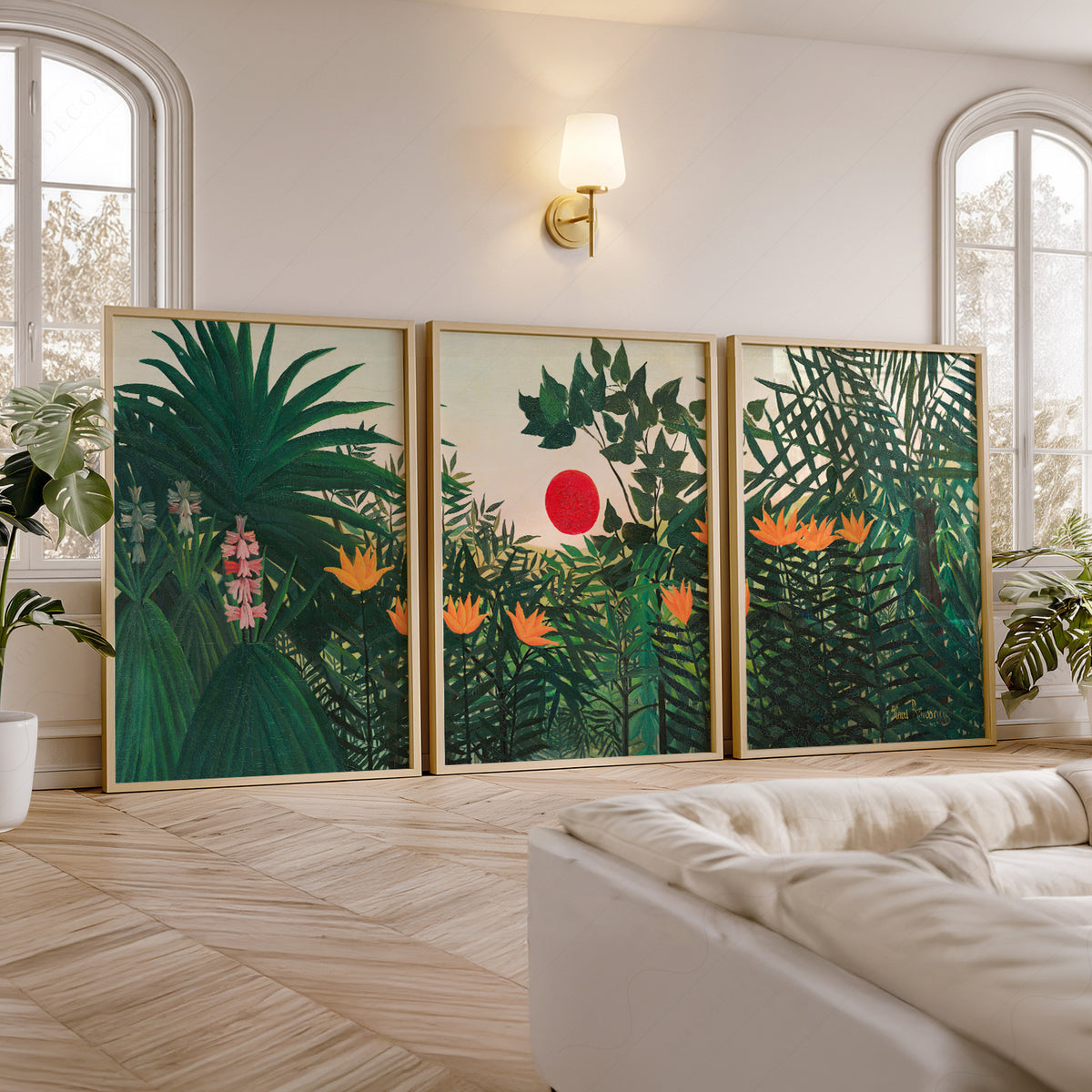 Henri Rousseau Jungle Set of 3 Prints – Tropical Forest Wall Art Decor — artwork preview 5