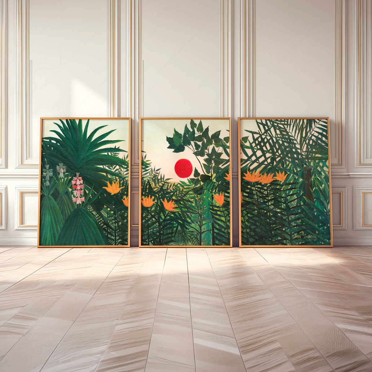 Henri Rousseau Jungle Set of 3 Prints – Tropical Forest Wall Art Decor — artwork preview 8
