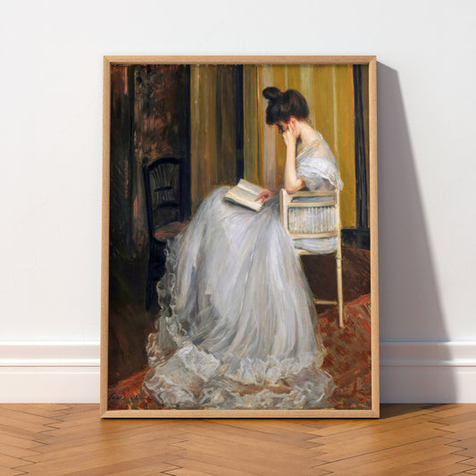 Jacques Émile Blanche The Reader Art Print – Dark Academia Wall Decor — artwork preview 2