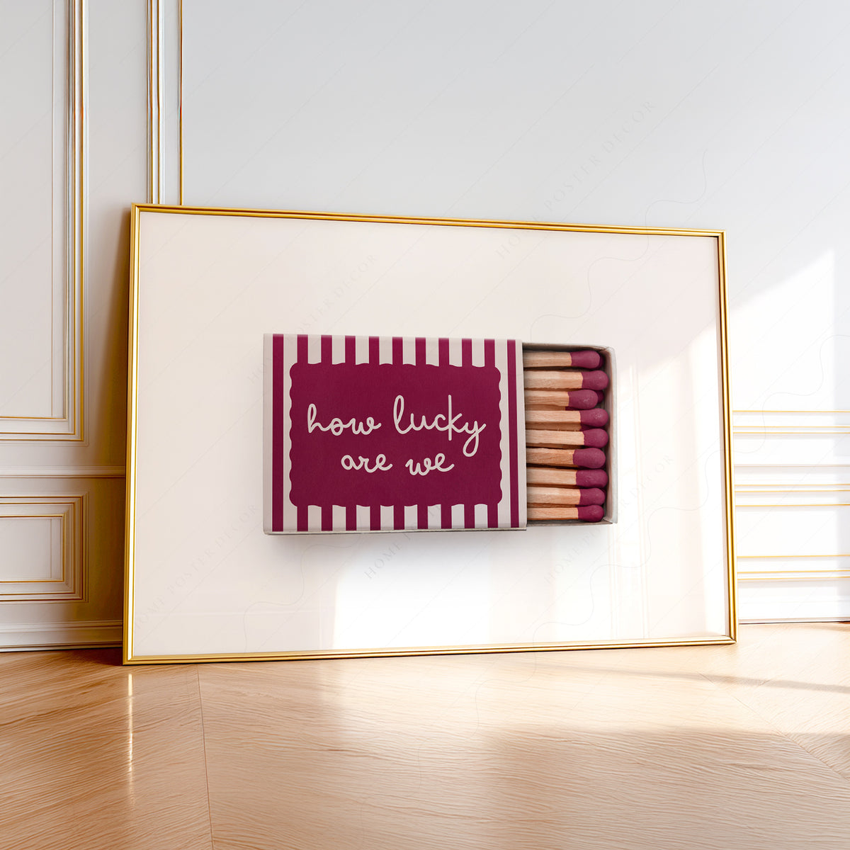 How Lucky Are We Matchbox Art Print — artwork preview 1