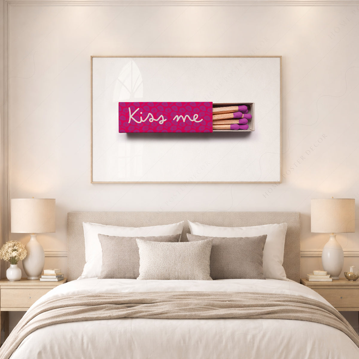 Kiss Me Matchbox Art Print — artwork preview 17