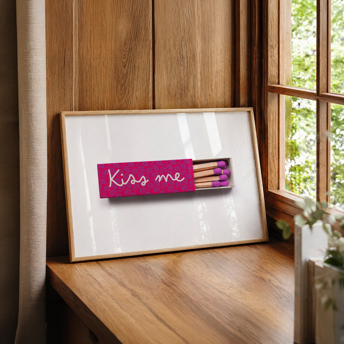 Kiss Me Matchbox Art Print — artwork preview 22