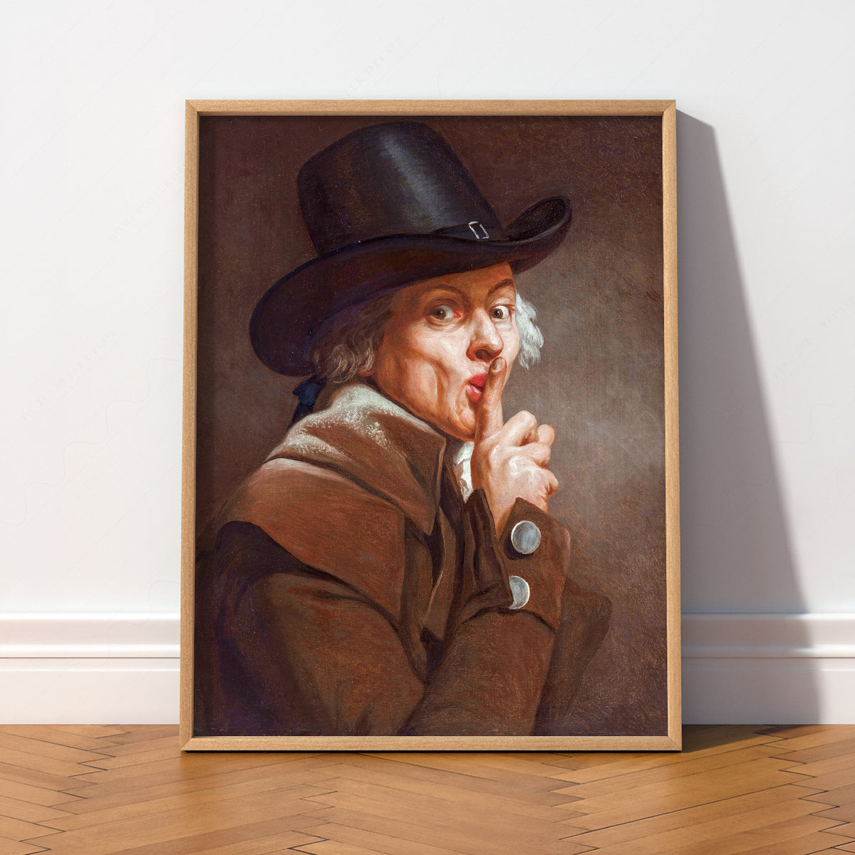 Joseph Ducreux Portrait with a Shushing Gesture Art Print — artwork preview 2