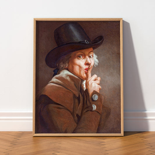 Joseph Ducreux Portrait with a Shushing Gesture Art Print — artwork preview 2
