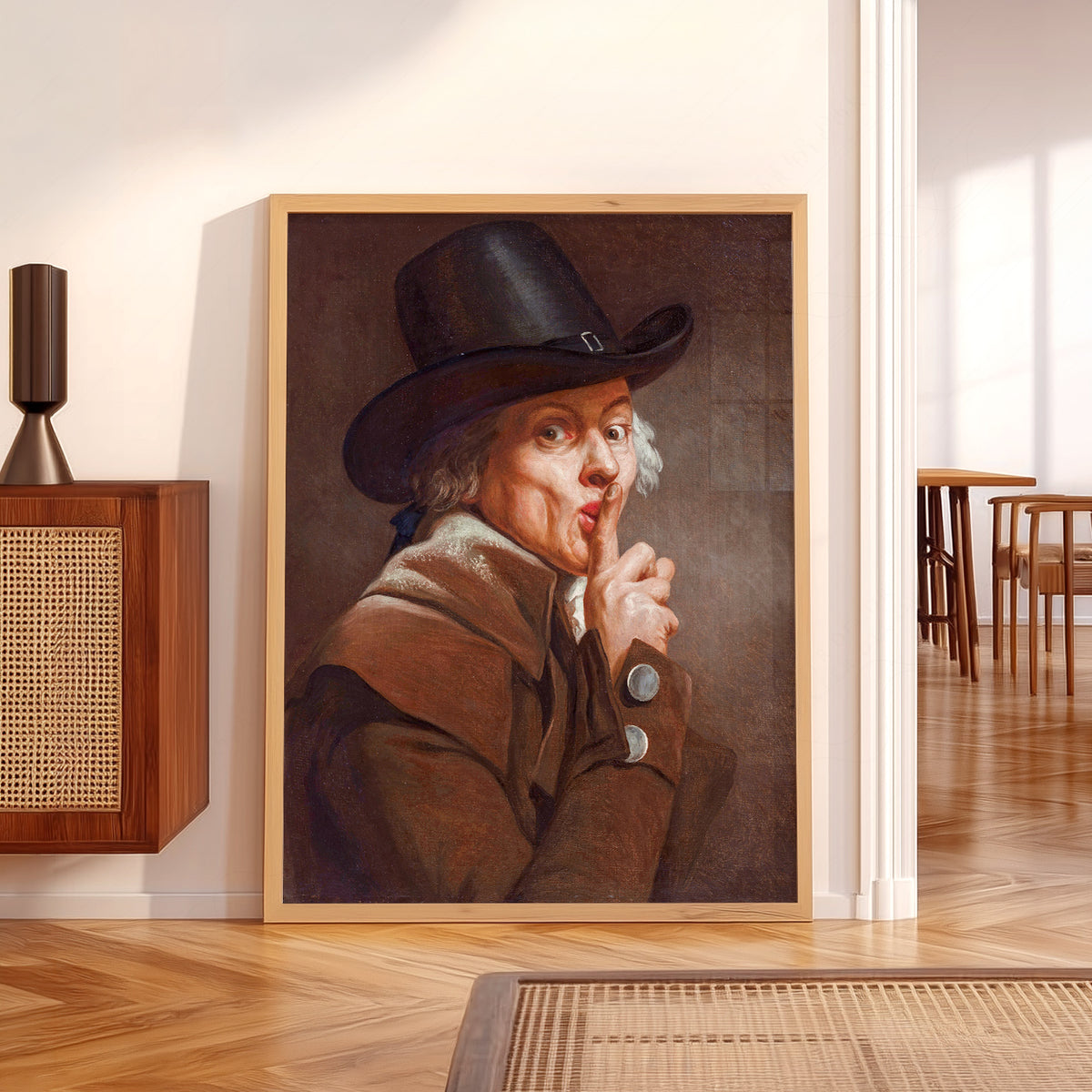 Joseph Ducreux Portrait with a Shushing Gesture Art Print — artwork preview 5