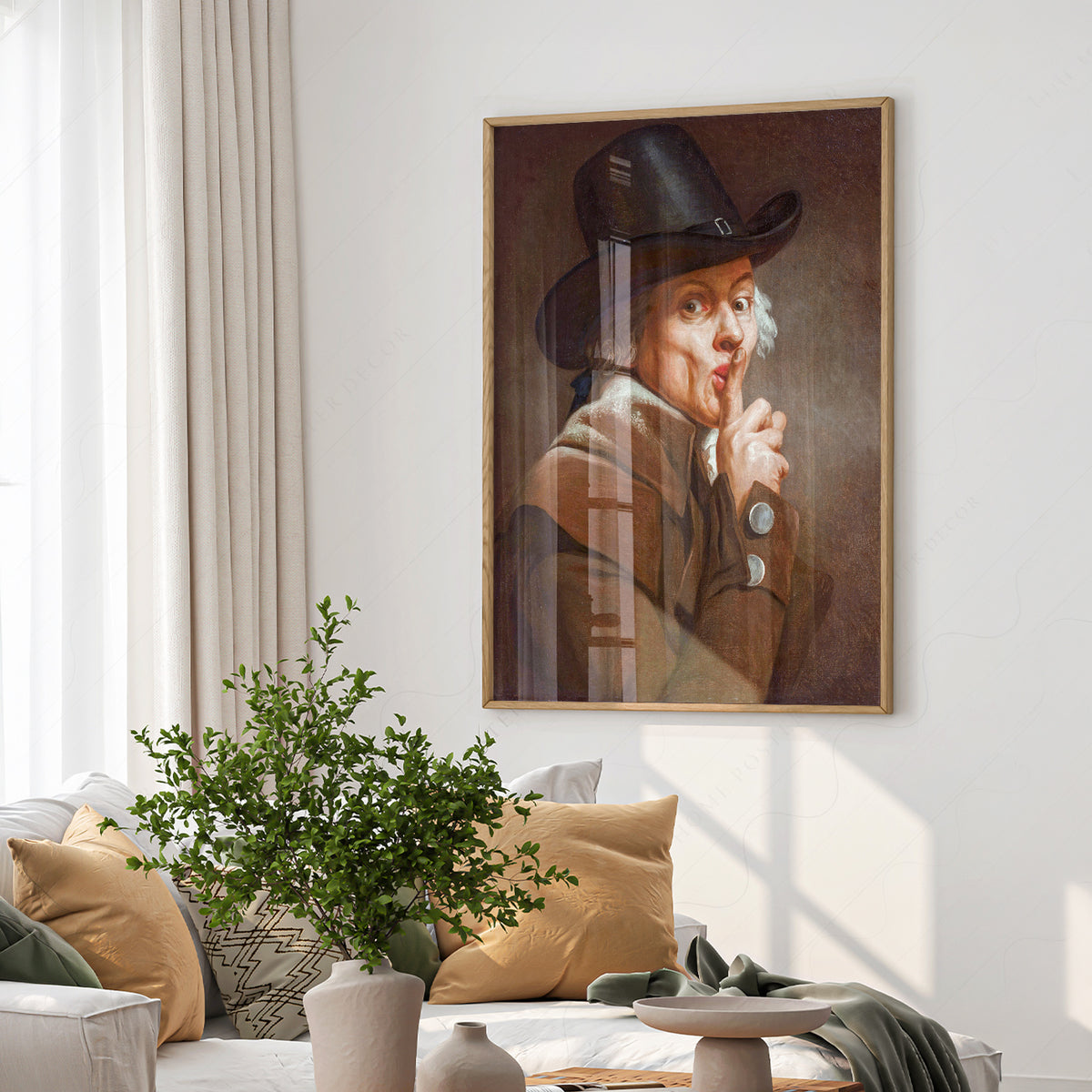Joseph Ducreux Portrait with a Shushing Gesture Art Print — artwork preview 6