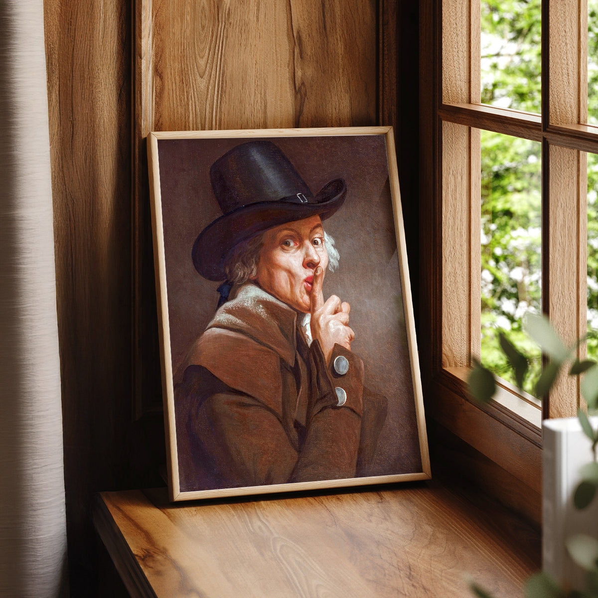 Joseph Ducreux Portrait with a Shushing Gesture Art Print — artwork preview 7