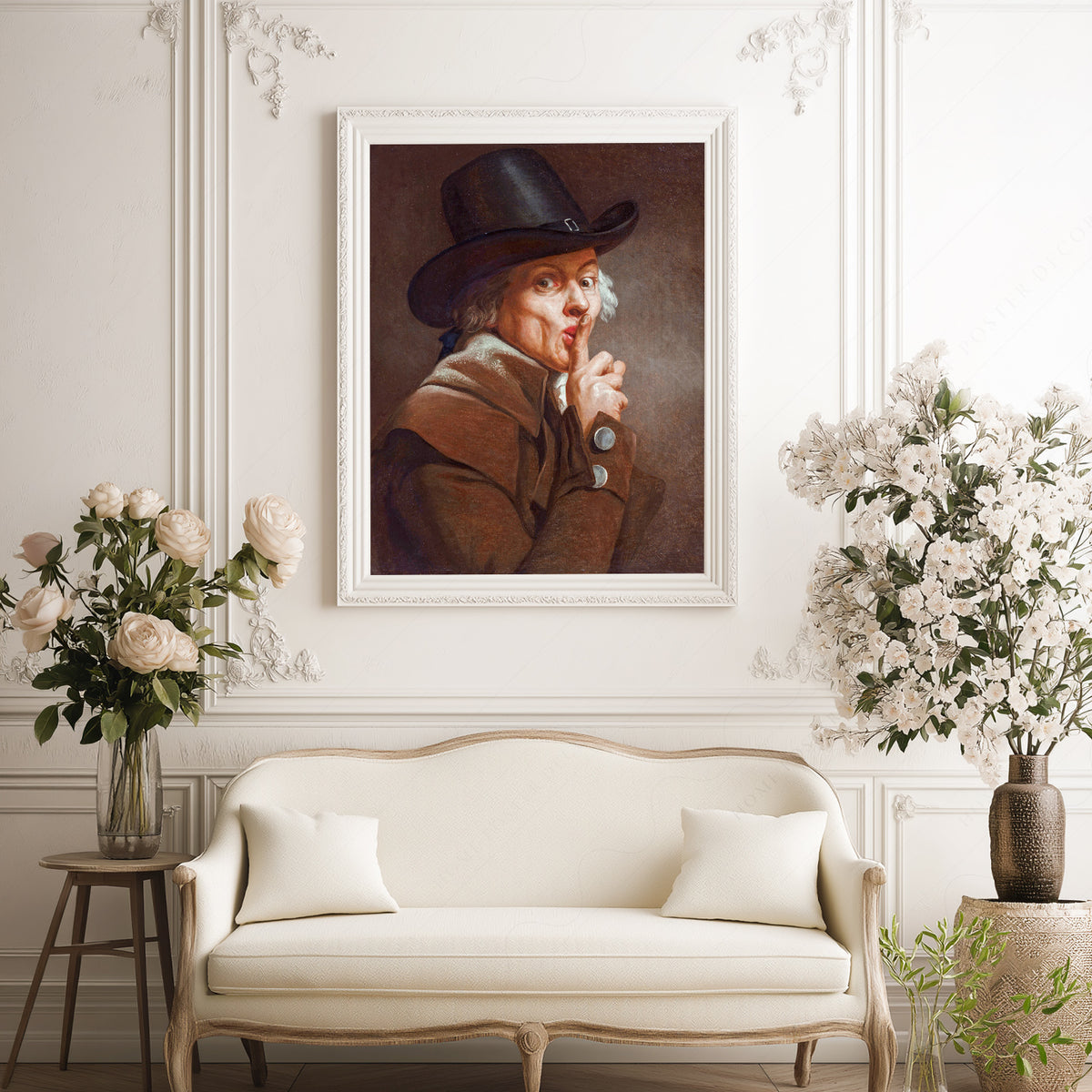 Joseph Ducreux Portrait with a Shushing Gesture Art Print — artwork preview 17