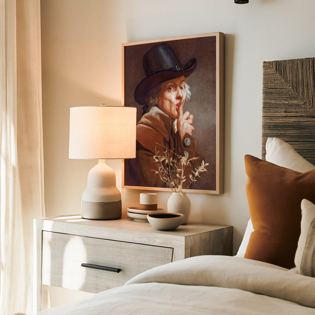 Joseph Ducreux Portrait with a Shushing Gesture Art Print — artwork preview 19