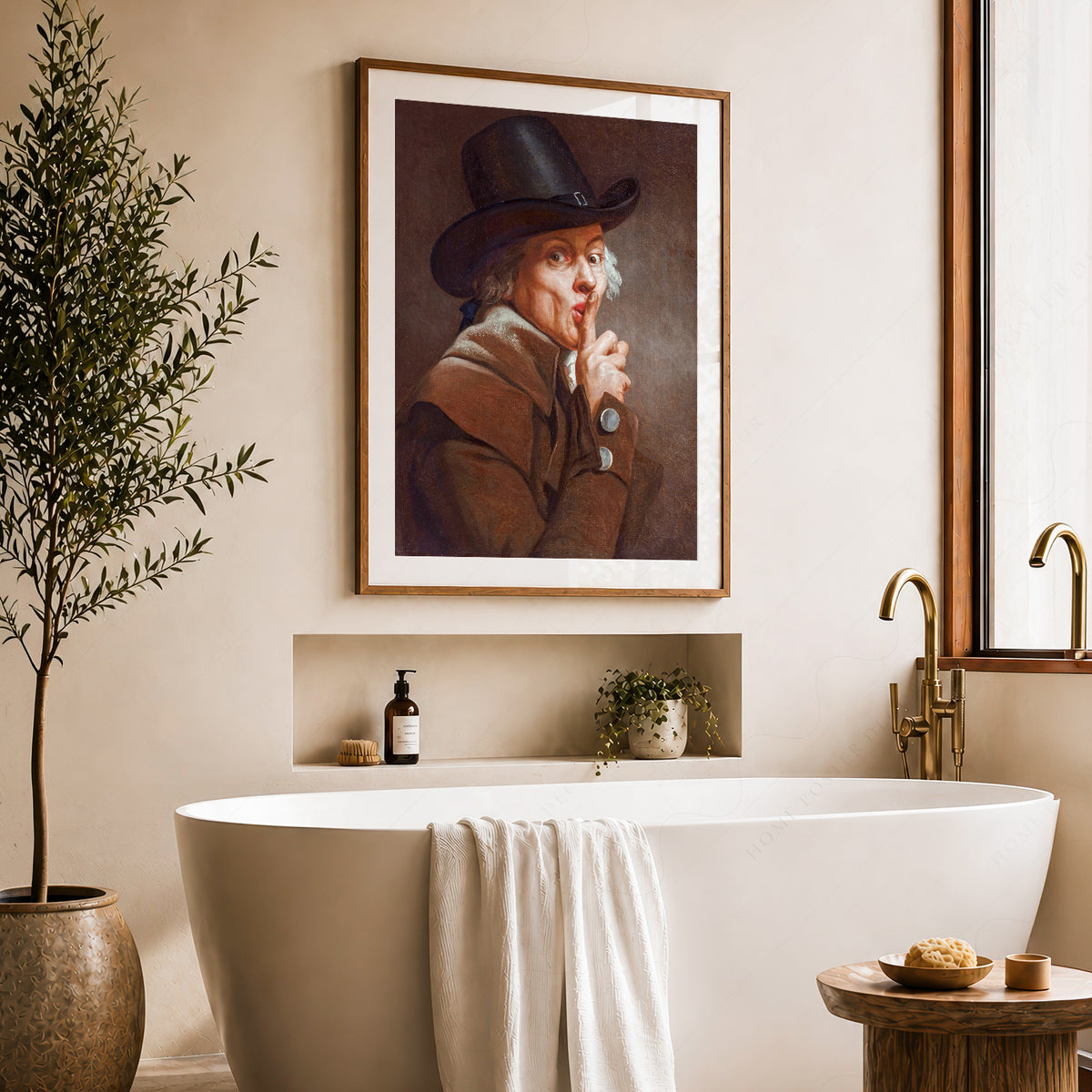 Joseph Ducreux Portrait with a Shushing Gesture Art Print — artwork preview 22