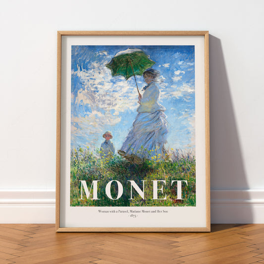 Claude Monet, Woman with a Parasol Art Print – Impressionist Wall Art — artwork preview 2