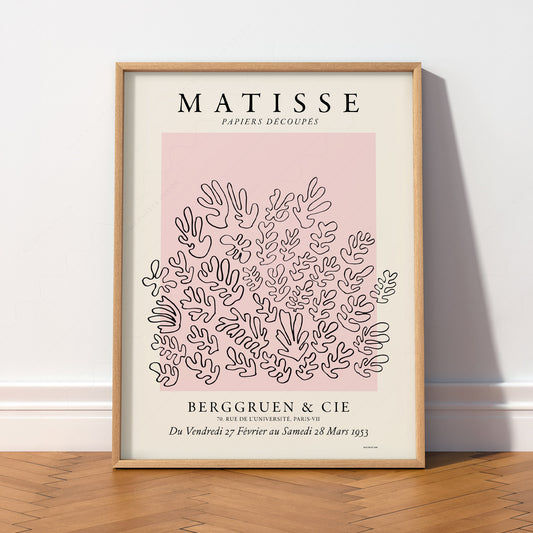 Henri Matisse Papiers Découpés Exhibition Poster – Pink Coral Art Print — artwork preview 2