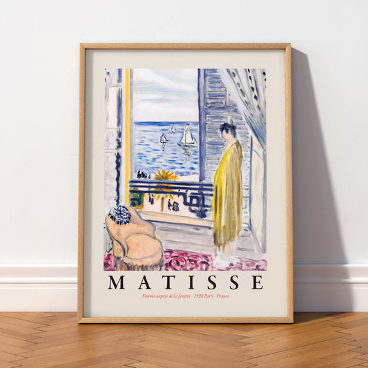 Henri Matisse Woman By The Window Art Print – French Riviera Wall Art — artwork preview 2