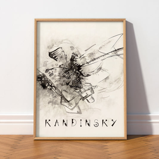 Wassily Kandinsky Abstract Ink Drawing Print – Modern Wall Art Poster — artwork preview 2