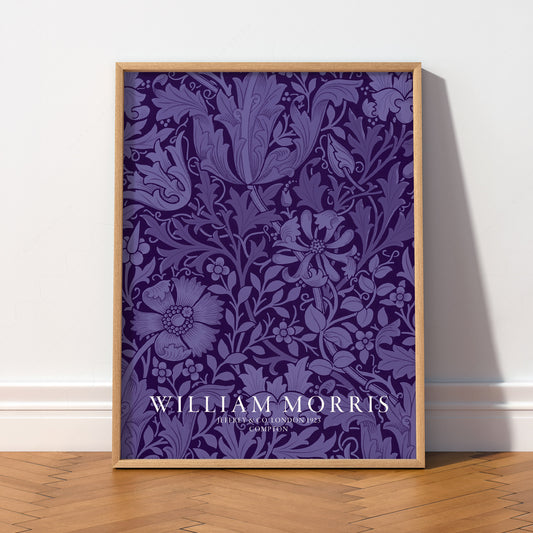 William Morris Compton Art Print – Purple Botanical Wall Art Poster — artwork preview 2