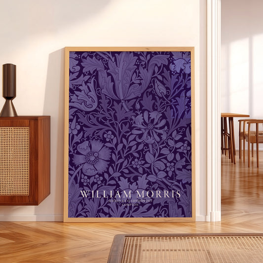William Morris Compton Art Print – Purple Botanical Wall Art Poster — artwork preview 5