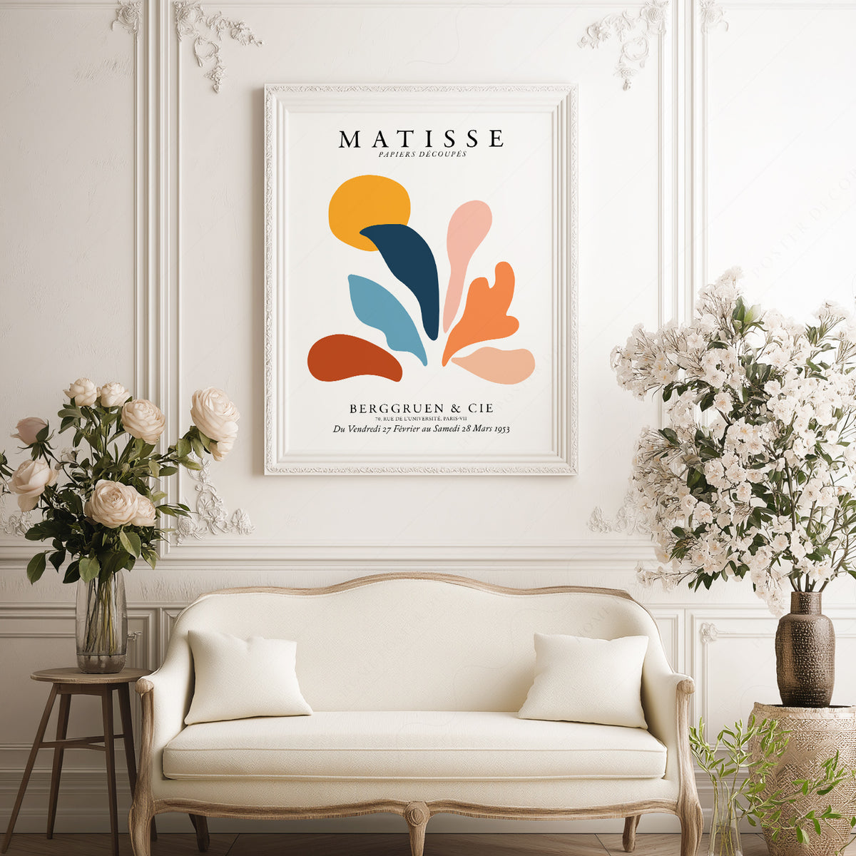 Henri Matisse Terracotta and Teal Organic Shapes Art Print — artwork preview 17