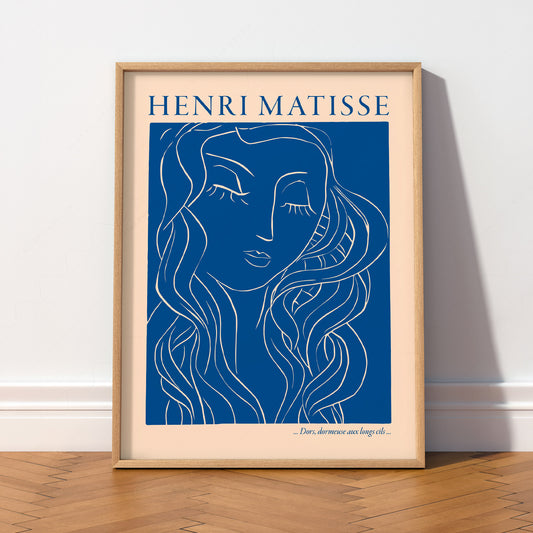 Henri Matisse - Woman Portrait Blue Print — artwork preview 2