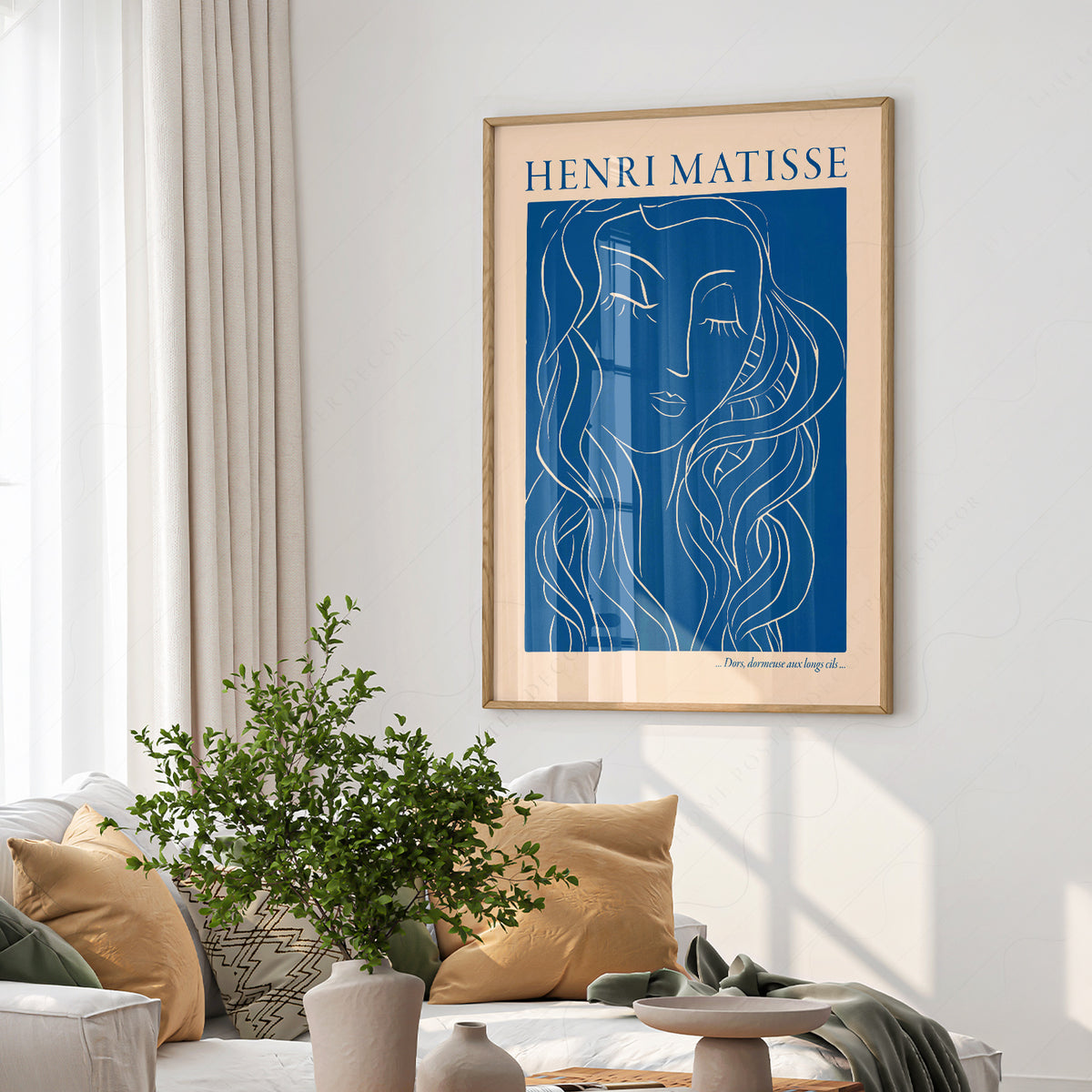 Henri Matisse - Woman Portrait Blue Print — artwork preview 6