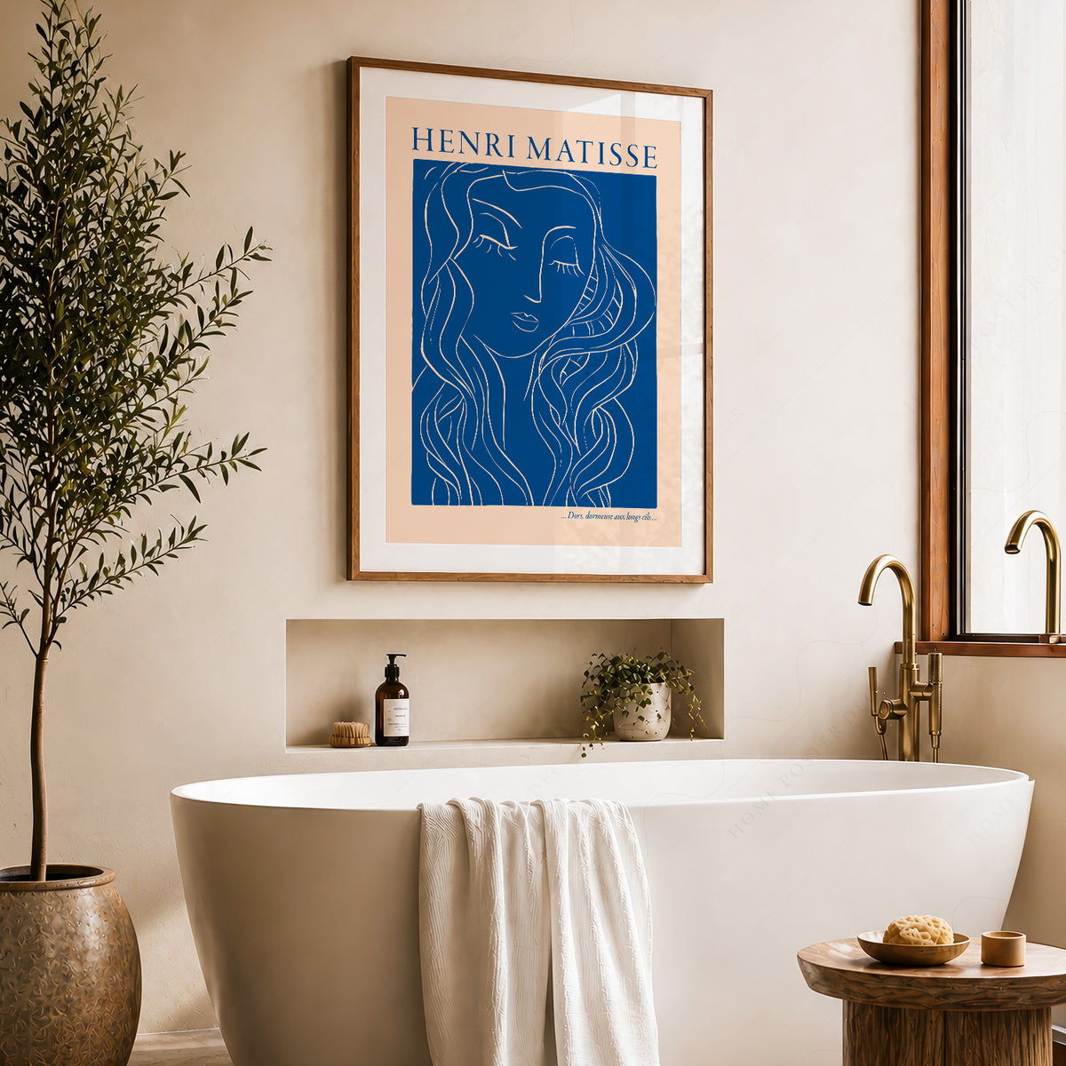 Henri Matisse - Woman Portrait Blue Print — artwork preview 22